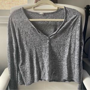 Grey Long Sleeve Top